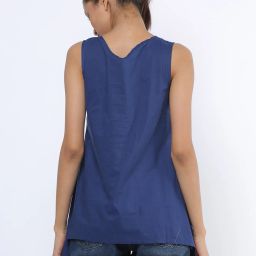 project eve Geometric Pattern Top with Dipped Hems image 2