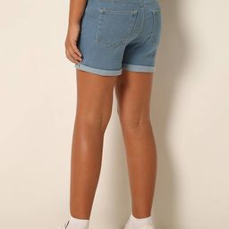 vero moda girl Washed Regular Fit Flat-Front Shorts image 2