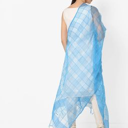 aurelia Self-Design Dupatta with Tassels image 2