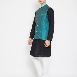 even Floral Print Button-down Nehru Jacket image 2