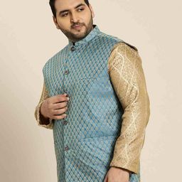 sojanya Self-Design Nehru Jacket image 2