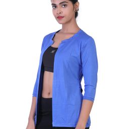 laasa Solid Open-Front Shrug image 2