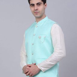 jompers Geometric Pattern Nehru Jacket image 2