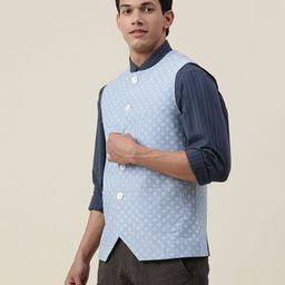 fabindia Geometric Pattern Nehru Jacket image 2