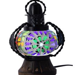 aapno rajasthan Handcrafted Table Lamp with Coloured Glass image 2