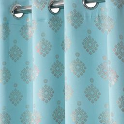 cortina eyelet curtain Set of 2 Printed Window Curtains image 2