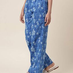fabindia Floral Print Palazzos with Insert Pockets image 2