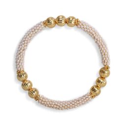 the pari Set of 4 Gold-Plated Bangles with Pearls image 2