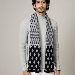 handicraft-palace Men Geometric Print Scarf with Pocket-Square image 2