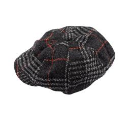 the tie hub Checked Wool Flat Cap image 2