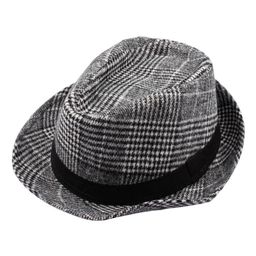 the tie hub Checked Wool Cap with Contrast Taping image 2