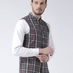 kisah Checked Nehru Jacket image 2