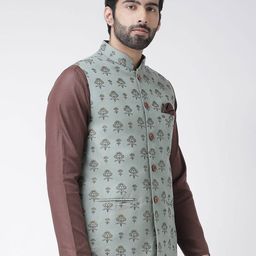 kisah Sleeveless Nehru Jacket with Insert Pocket image 2
