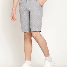 cantabil Micro Print Bermudas with Insert Pockets image 2