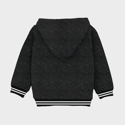 codez Typographic Print Hoodie with Front Zip Closure image 2