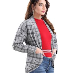 meher impex Checked Shrug with Insert Pockets image 2