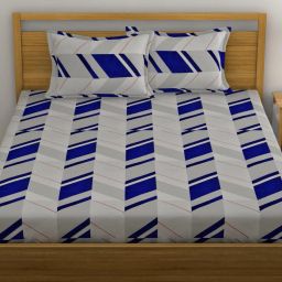 huesland 144 TC Abstract Print Single Bedsheet with Pillow Cover image 2