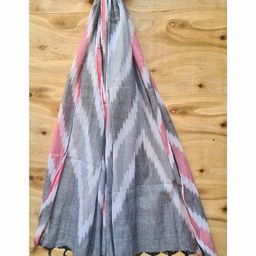 molcha by babita singh Geometric Print Dupatta with Tassels image 2