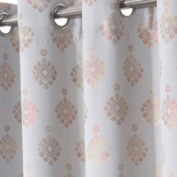 cortina eyelet curtain Set of 2 Ethnic Motif Printed Window Curtains image 2