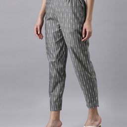 go colors Ikat Print Pants with Insert Pocket image 2