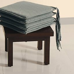 swayam Set of 2 Chair Pad Cushions with Strings 16" x 16" image 2