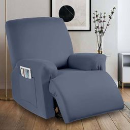 cortina eyelet curtain Stretchable Recliner Cover with Patch Pocket image 2