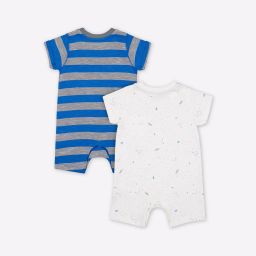 mothercare Pack of 2 Rompers with Patch Pocket image 2
