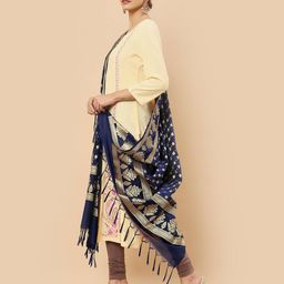 soch Floral Print Dupatta with Tassels image 2