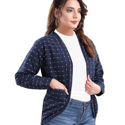 meher impex Micro Print Shrug with Insert Pockets image 2