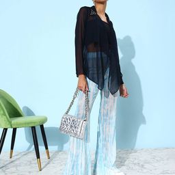 quiero Open-Front Waterfall Shrug with Embellished Collar image 2