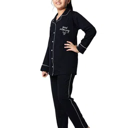 zeyo Typographic Print Nightwear Set image 2