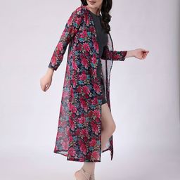 cation Floral Print Chiffon Shrug image 2