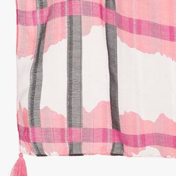 fig Abstract Print Scarf with Tassels image 2
