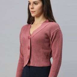 campus sutra Button Down V-neck Cardigan image 2