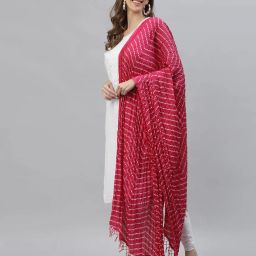 stylum Bandhani Print Dupatta with Tassels image 2