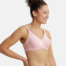 jockey ES13 Wirefree Non Padded Cotton Elastane Full Coverage Plus Size Bra with Side Panel Support image 2