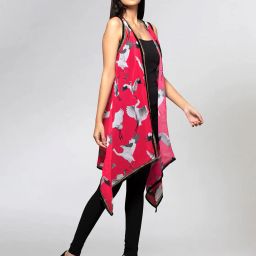 first resort – ramola bachchan Flamingo Print Front-Open Shrug image 2