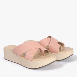 monrow Criss-Cross Strap Open-Toe Wedges image 2