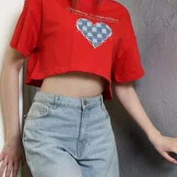 Shein Drop-Shoulder Sleeves Typographic Chest Print Crew Boxy Fit Tshirt-image-105
