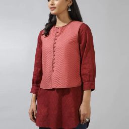 fabindia Women Regular Fit Jacket with Button Closure image 2