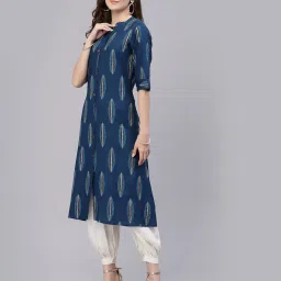 stylum Leaf Print A-line Kurta image 2