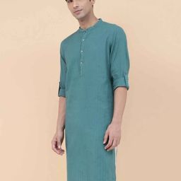 fabindia FabBasics Men Striped Regular Fit Kurta with Insert Pocket image 2