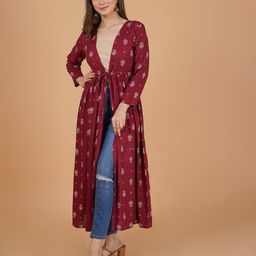 daevish Floral Print Open-Front Shrug image 2