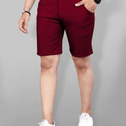 indiclub Pack of 2 Men Flat Front Regular Fit Shorts image 2