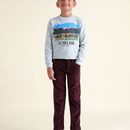 u.s. polo assn. Boys Mid-Rise Regular Fit Flat-Front Trousers image 2