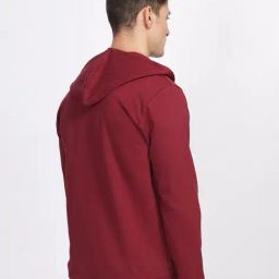 picpok Men Regular Fit Zip-Front Hoodie with Kangaroo Pockets image 2