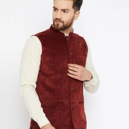 even Textured Nehru Jacket with Insert Pockets image 2