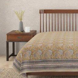 fabindia Cotton Hand Block Printed Single Bed Cover image 2