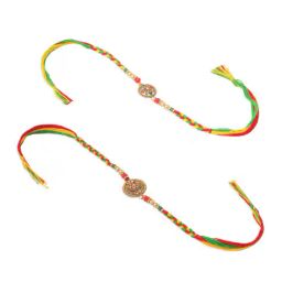 nvr  Set of 2 Artificial Stones and Beads Rakhi Set image 2