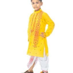 new gen Boys Printed Kurta Pyjama Set image 2